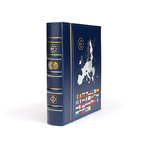 Optima Ringbinder für Euromünzen im Classic-Design, blau