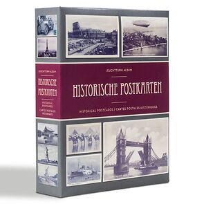 Album für 200 historische Postkarten, mit 50 eingebundenen Klarsichthüllen
