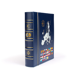 Optima Ringbinder für Euromünzen im Classic-Design, blau