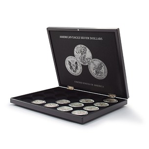 Volterra Uno - Münzkassette für 20 Silbermünzen „American Eagle“ in Kapseln