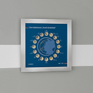 Präsentationsrahmen PRESSO für die 2€-Serie Dt. Bundesländer, für 16 Münzen, 35 x 35 cm