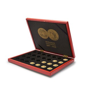 Volterra Uno - Münzkassette für 28 Vreneli Goldmünzen (20 CHF) in Kapseln