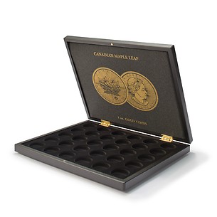 Münzkassette für 30 Maple Leaf Goldmünzen in Kapseln