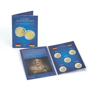 Münzkarte für 5 dt. 2-Euro-Gedenkmünzen „1275. Geburtstag Karl der Große“ (Jg. 2023)