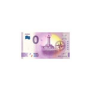 Leuchtturm Null-Euro-Souvenir-Schein „Porer“