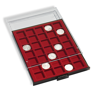 Münzboxen mit eckigen Einteilungen