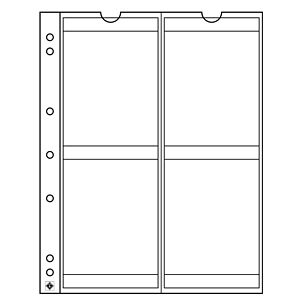 Münzhüllen NUMIS, 4 Fächer bis 66 mm Ø, 5er Pack