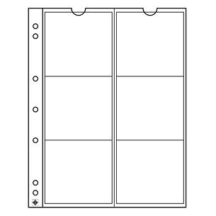 Numis Münzhüllen mit 6 Fächern für Münzen bis 55 mm Ø, 5er Pack
