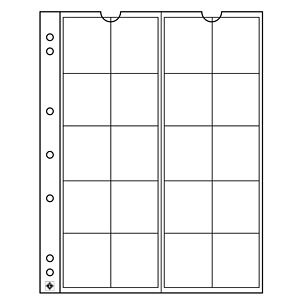 Numis Münzhüllen mit 20 Fächern für Münzen bis 34 mm Ø, 5er  Pack