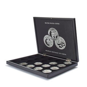 Münzkassette VOLTERRA für 20 Silbermünzen „China Panda“ in Original-Kapseln