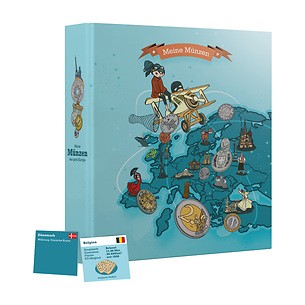 Kinder-Münzalbum Europa für 48 Münzen, inkl. Länderinfos