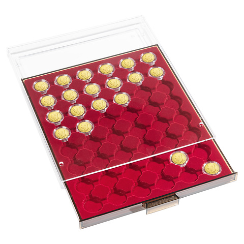 Lindner Münzbox STANDARD 35 Vertiefungen Für Münzen Mit 32,5 Mm, Z.B