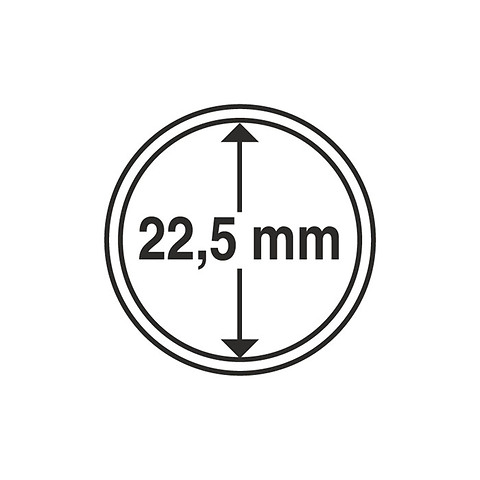 Lindner Münzkapsel CARRÉE 22 mm 2240022 (4er Pack) Neu