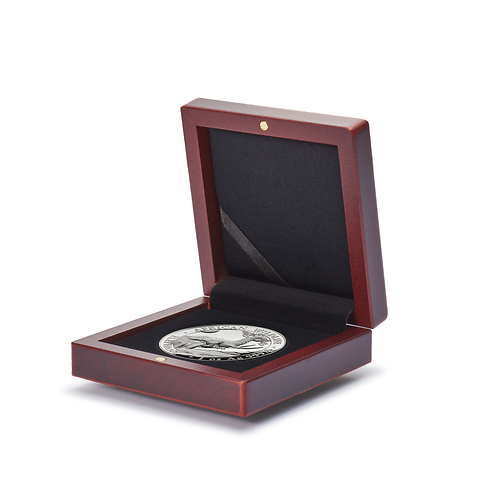 Leuchtturm Münzetui NOBILE36 – Metall, Für Münzen Bis 36 Mm, Schwarze Samteinlage