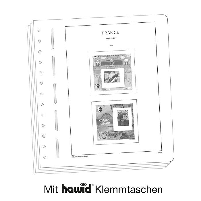 Leuchtturm Vordruckblätter mit Klemmtaschen Frankreich 2024-2025