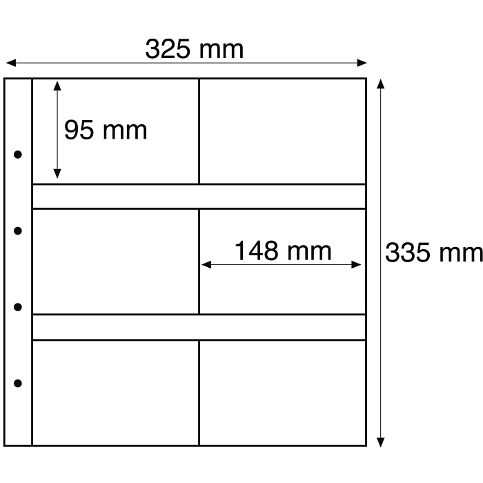 Maximum Kunststoffhüllen, für alte Postkarten, Querformat, glasklar, 5er Pack