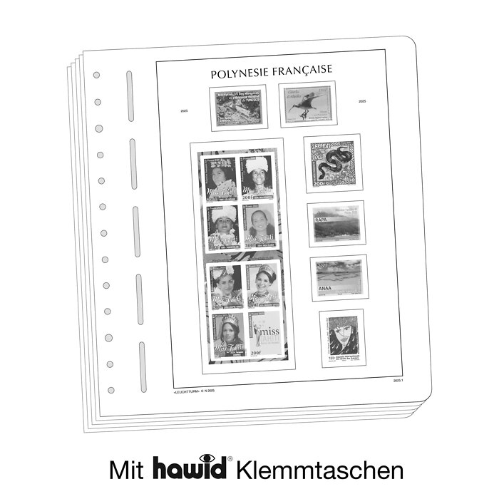Leuchtturm Nachtrag mit Klemmtaschen Französisch Polynesien 2025
