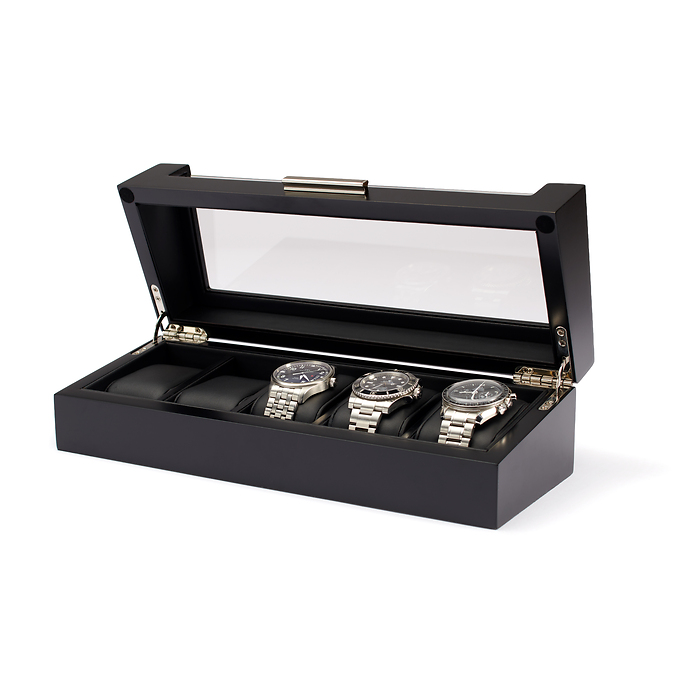 Tempor Uhrenbox, 5er, schwarz