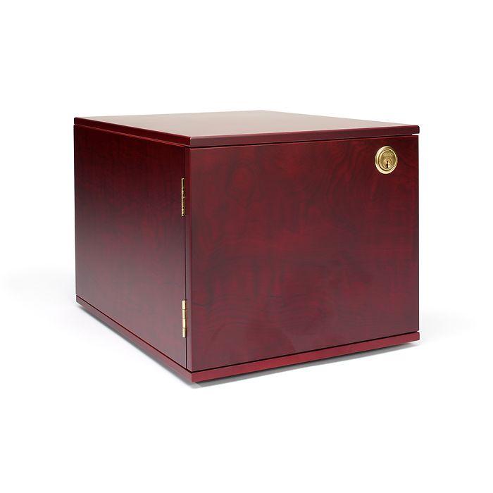 Münzbox-Kabinett für 10 Standard-Münzboxen, mahagonifarben
