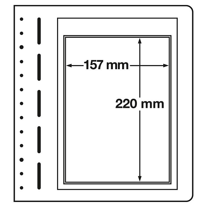 Leuchtturm Blankoblätter, 1er  Einteilung, für ETBs, 10er Pack