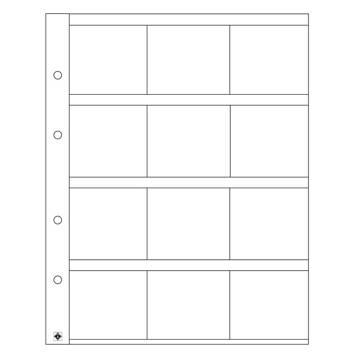 Optima Münzhüllen für 12 Münzenrähmchen, glasklar, 5er Pack