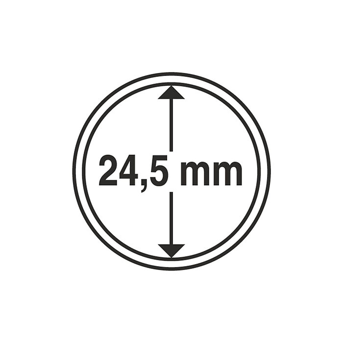 Grips Münzkapseln  24,5 mm, 10er Pack
