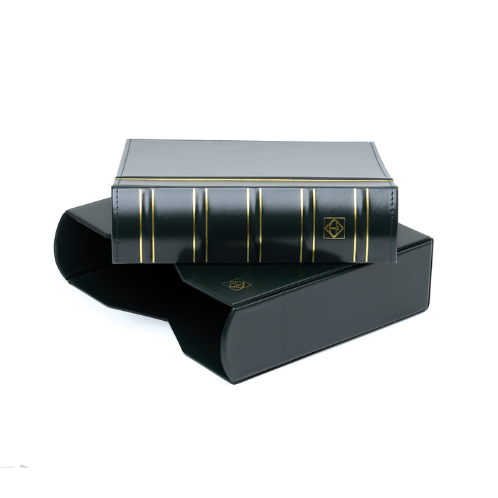 Album für 200 FDCs oder Briefe in C6, inkl. Schutzkassette,  grün