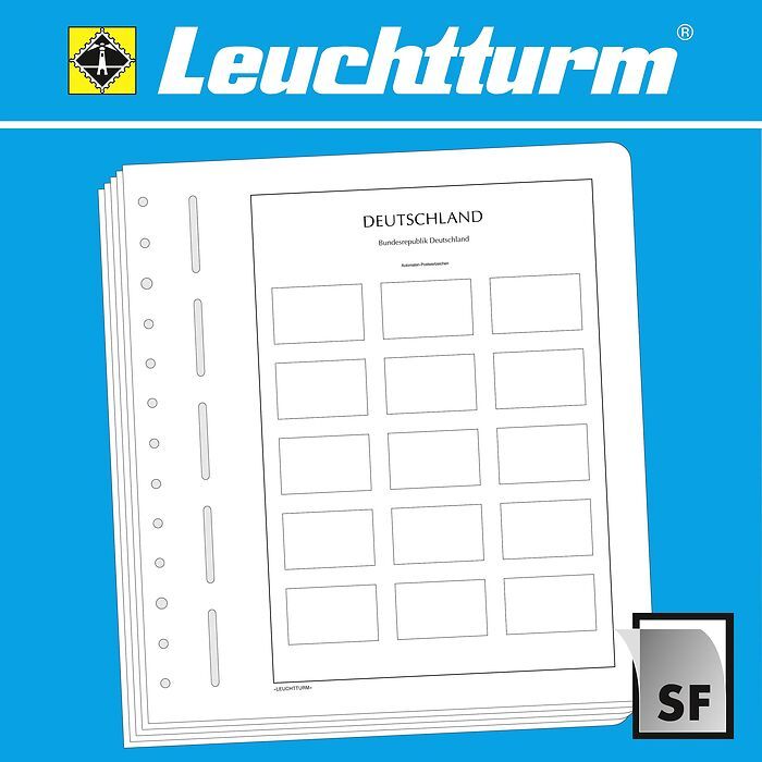 LEUCHTTURM Blankoblätter für Automatenmarken Typ 'Klüssendorf, BRD, 12er Pack