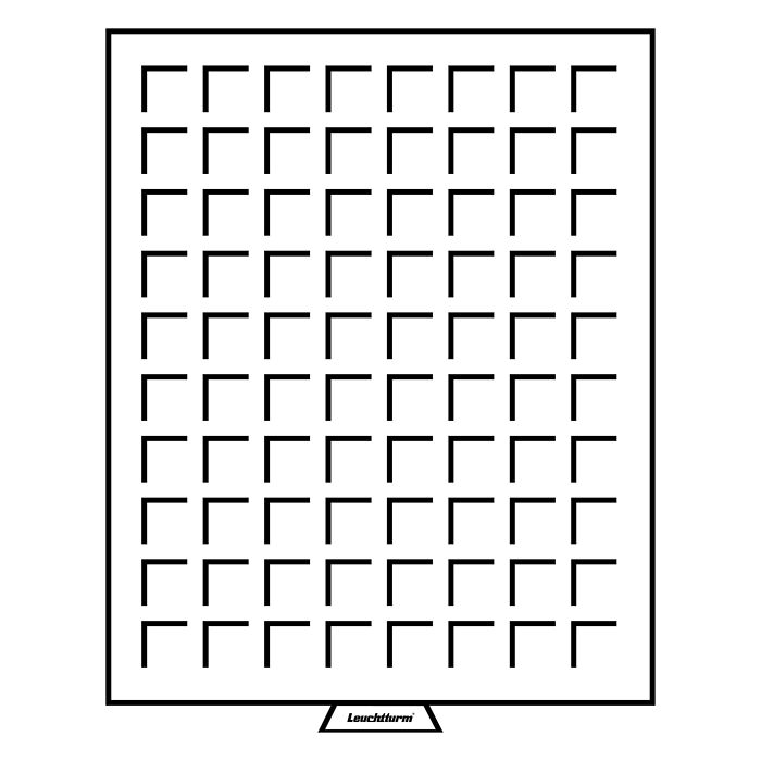 MB Münzbox mit 80 eckige Fächer (24 mm), rauchfarben