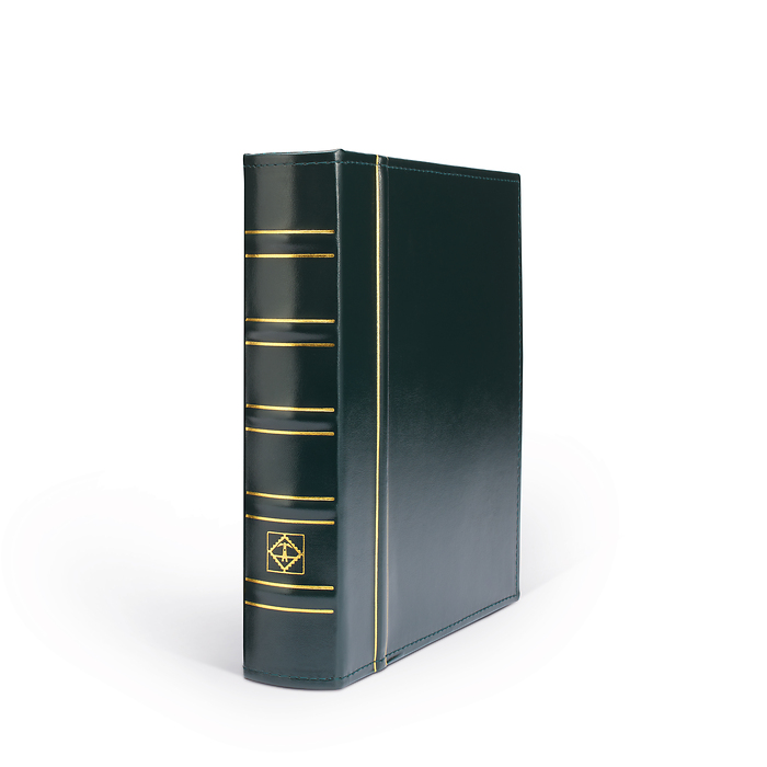 Optima Ringbinder im Classic-Design, inkl. 10 Münzhüllen und Schutzkassette, grün