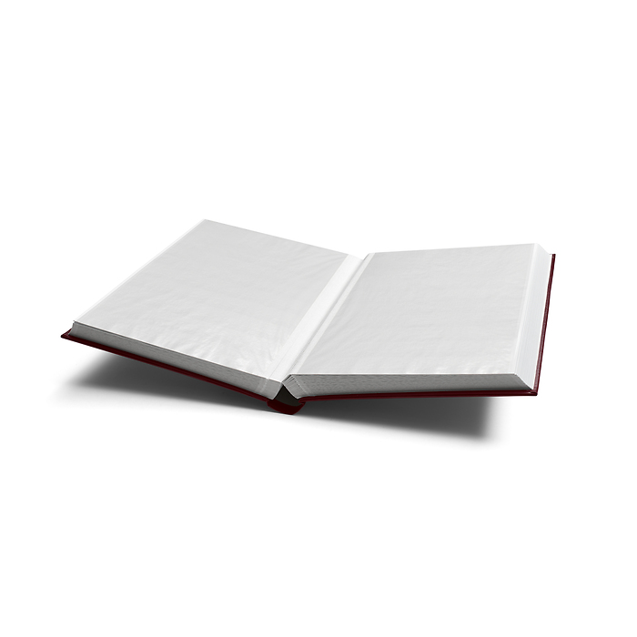 Comfort Einsteckbuch, DIN A4,  64 weiße Seiten, wattierter Einband, weinrot