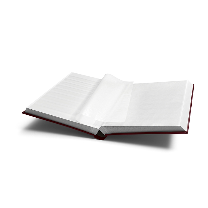 Comfort Einsteckbuch, DIN A4,  64 weiße Seiten, wattierter Einband, weinrot
