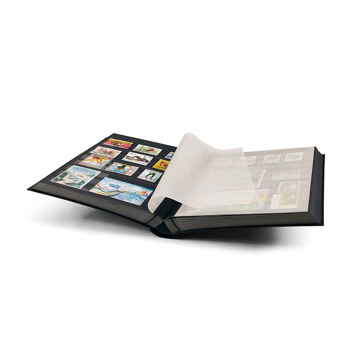 Basic Einsteckbuch, DIN A4, 64 schwarze Seiten, unwattierter Einband, schwarz