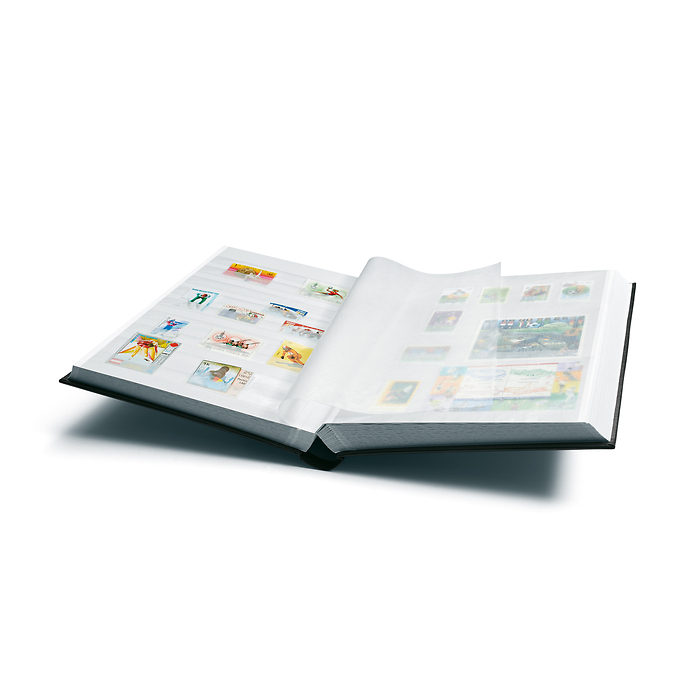 Comfort Einsteckbuch, DIN A4,  64 weiße Seiten, wattierter Einband, schwarz