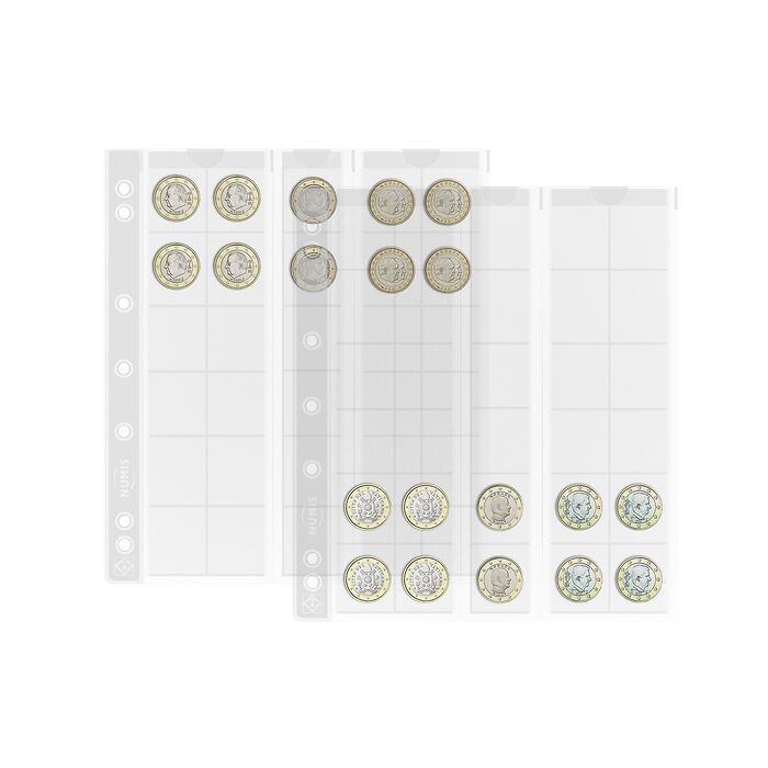 Münzhüllen NUMIS, 30 Fächer bis 25 mm Ø, 5er Pack