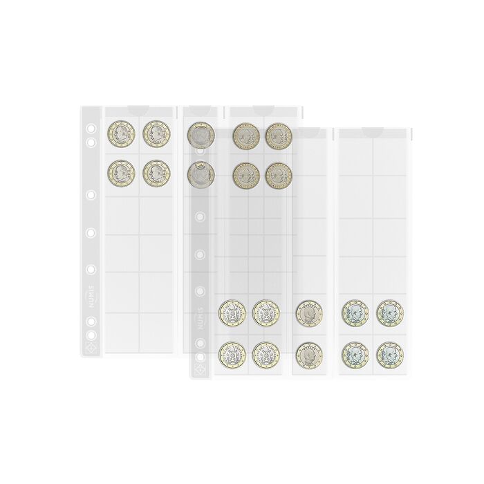 Numis Coin Storage Sleeves - Pack Of 5, Holds Up To 20 Cards Each With White Inserts - View #6