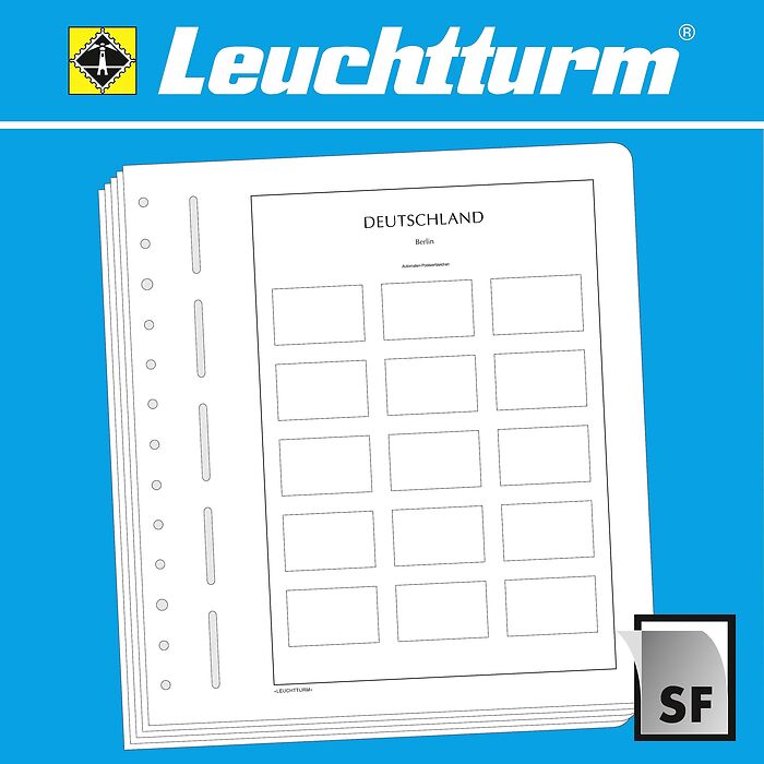 Leuchtturm Blankoblätter für Automatenmarken Typ 'Klüssendorf', Berlin, 12er Pack