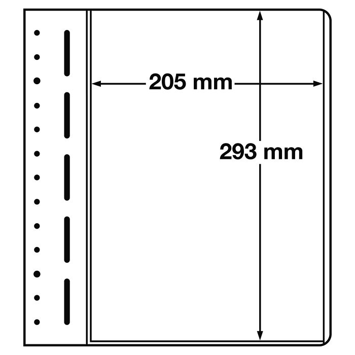 LEUCHTTURM Blankoblätter, 1er Einteilung, 205x293 mm, 10er Pack