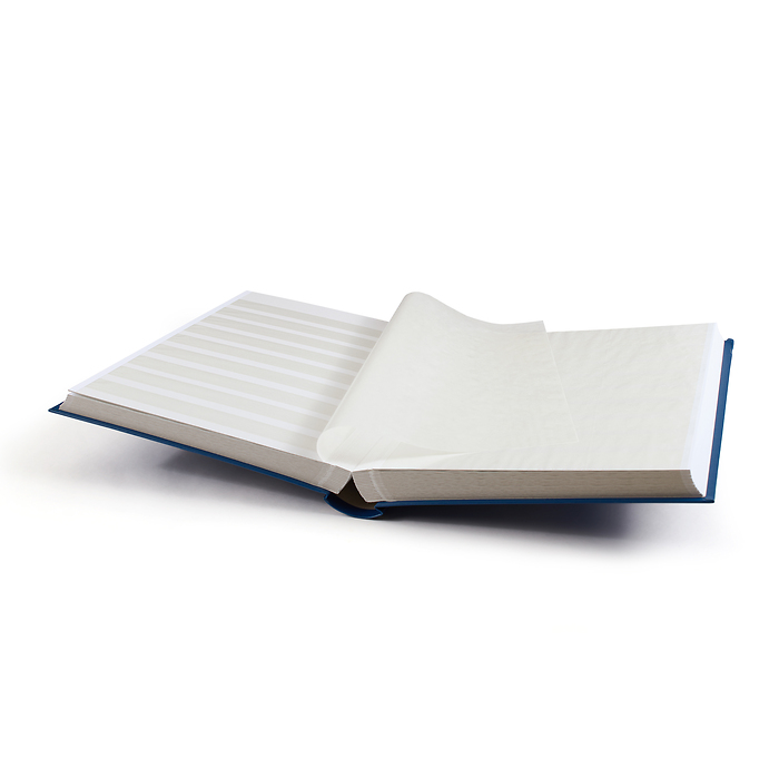 Basic Einsteckbuch, DIN A4, 64 weiße Seiten, unwattierter Einband, blau