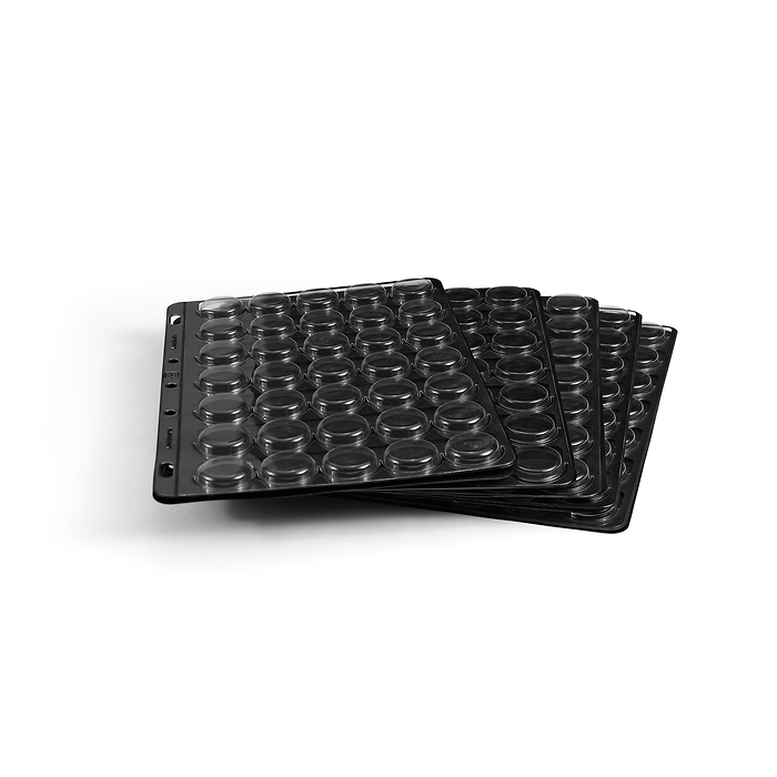 Compart Kunststoffhüllen für 35 Kronkorken / Champagnerdeckel, schwarz (5er Pack)