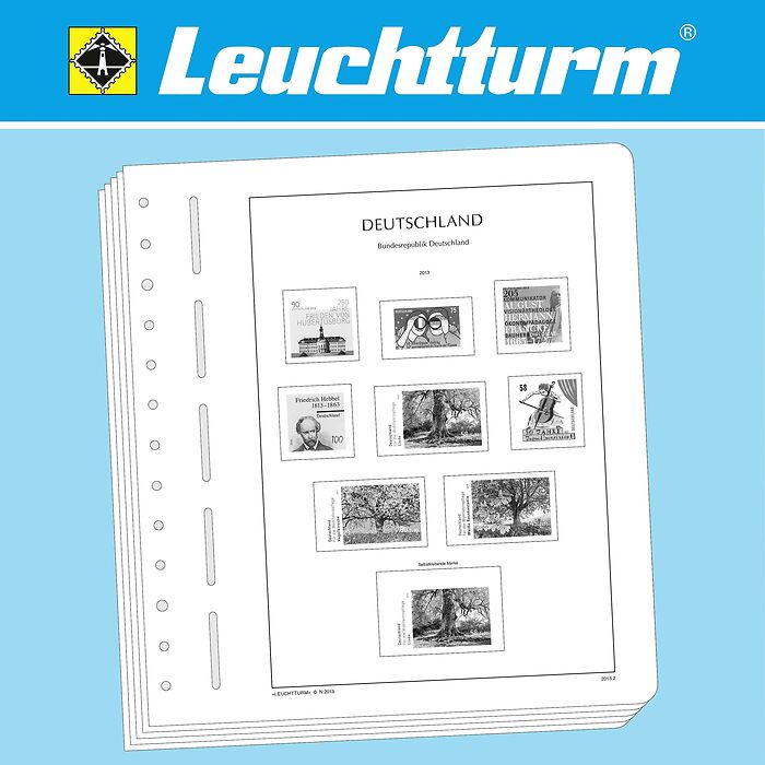 Leuchtturm Vordruckblätter Bundesrepublik Deutschland 1949-1959