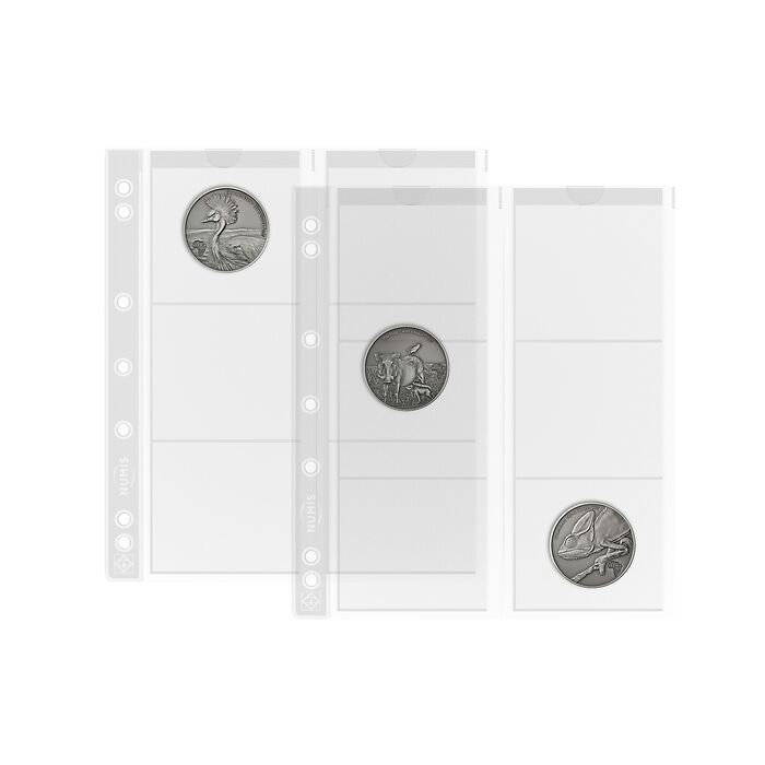 Münzhüllen NUMIS, 6 Fächer bis 55 mm Ø, 5er Pack