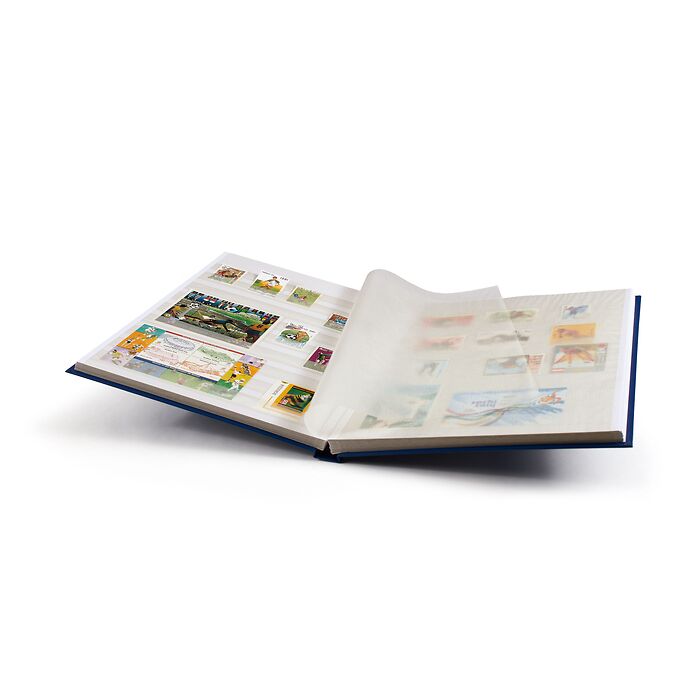 Basic Einsteckbuch, DIN A4, 32 weiße Seiten, unwattierter Einband, blau