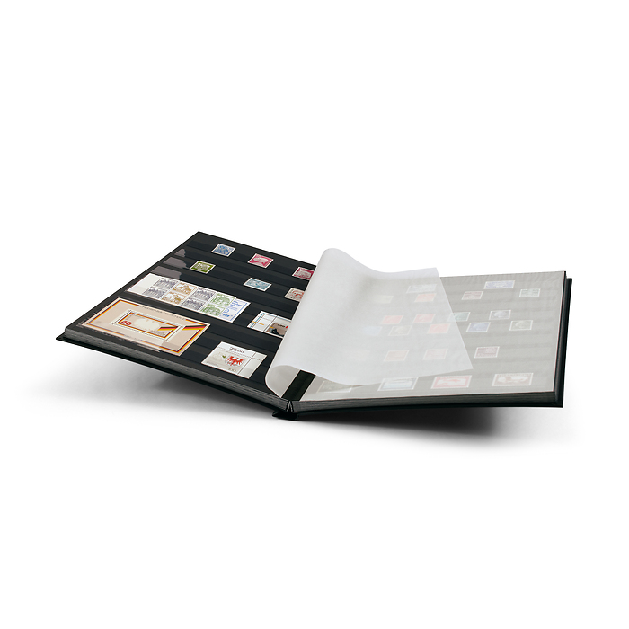 Basic Einsteckbuch, DIN A4, 32 schwarze Seiten, unwattierter Einband, schwarz