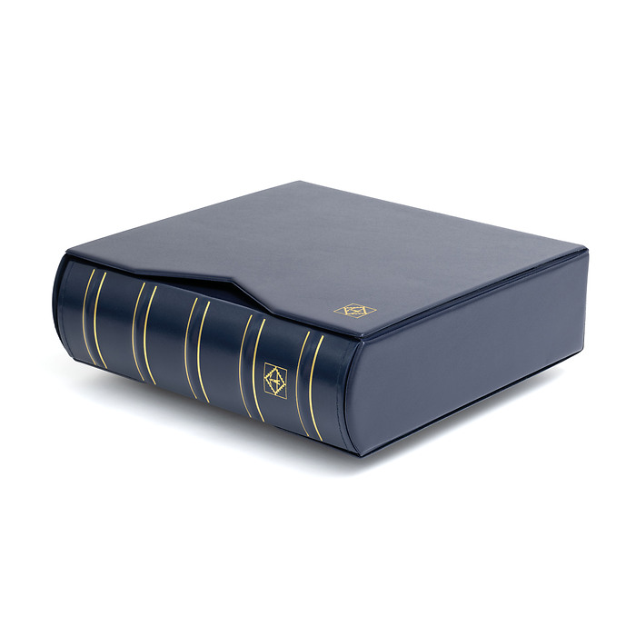 Album für 200 FDCs oder Briefe in C6, inkl. Schutzkassette,  blau