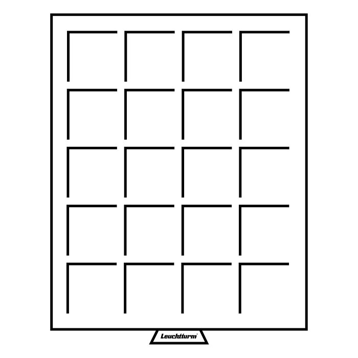 Smart Münzbox mit 20 eckige Fächer 41 mm