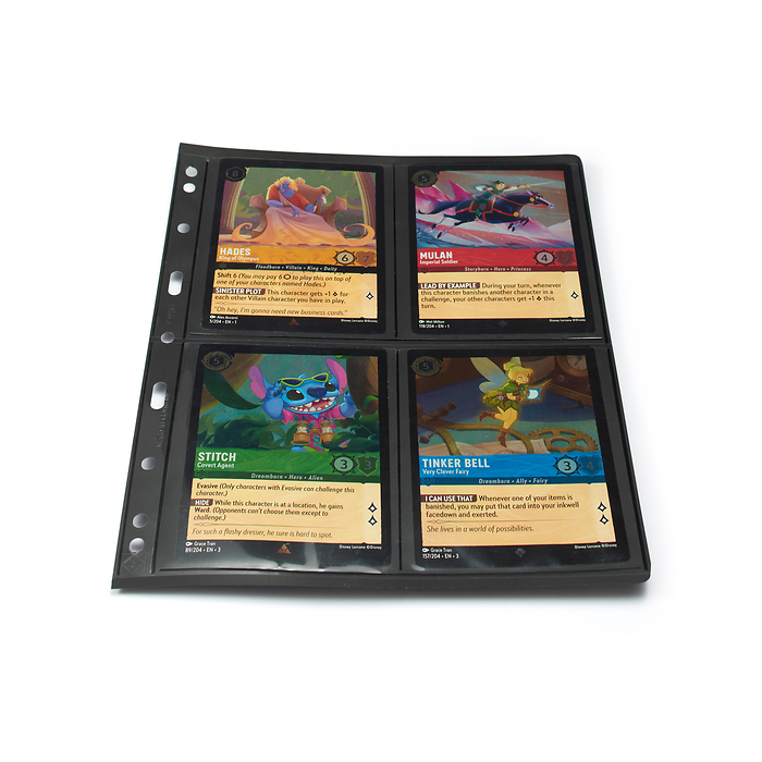 Vario Kunststoffhüllen mit 2er Einteilung, senkrecht geteilt, schwarz, 5er Pack