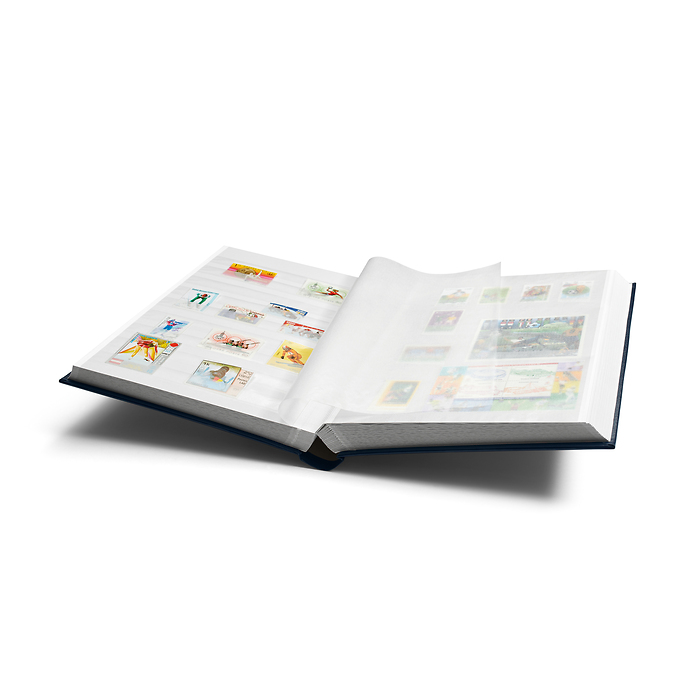 Comfort Einsteckbuch, DIN A4,  64 weiße Seiten, wattierter Einband, blau