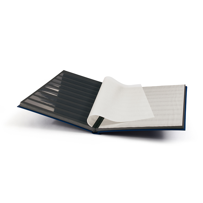 Basic Einsteckbuch, DIN A4, 32 schwarze Seiten, unwattierter Einband, blau