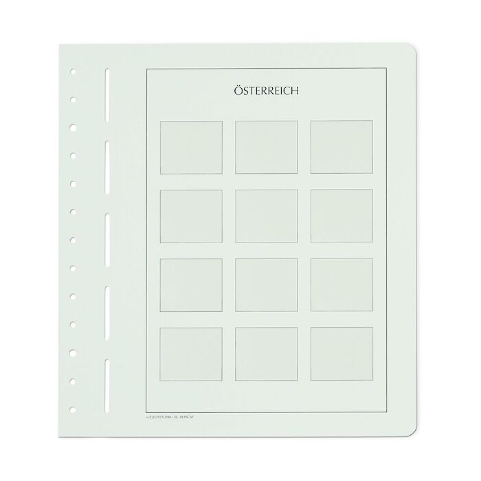 Leuchtturm Blankoblätter für personalisierten Marken Österreich (Querformat), 5er Pack